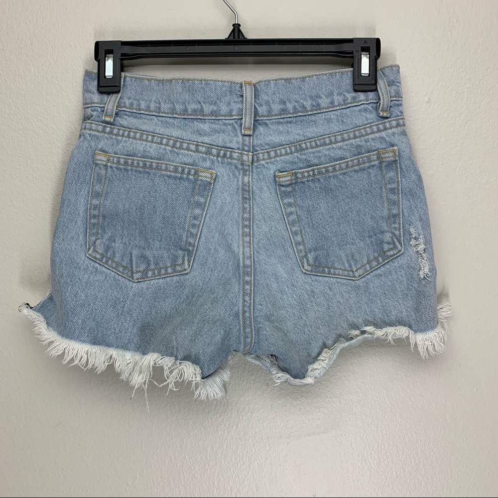 Brandy Melville Distressed Denim Shorts - Picture 2 of 8